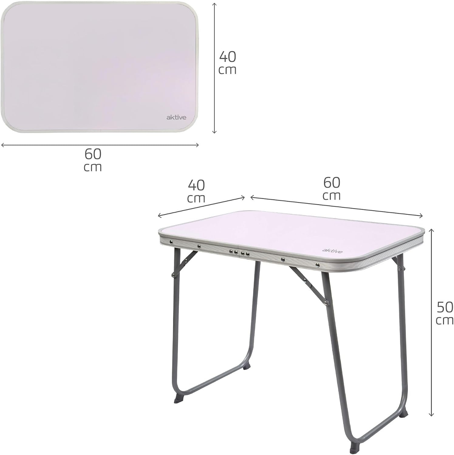 Klappbarer Campingtisch 60x40x50 cm, Mauve - Sparen Sie bis zu 33%!