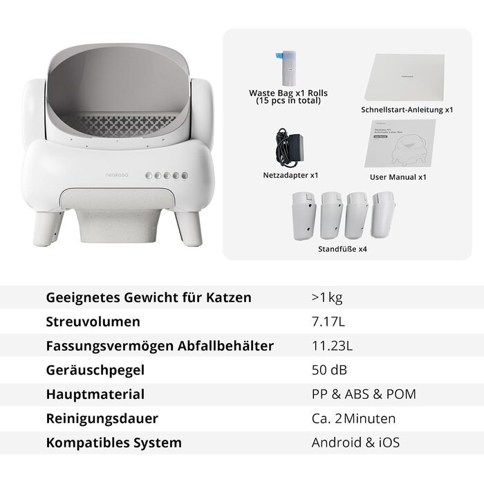 Selbstreinigende Katzentoilette XXL - App-gesteuert - bis zu 35% Rabatt