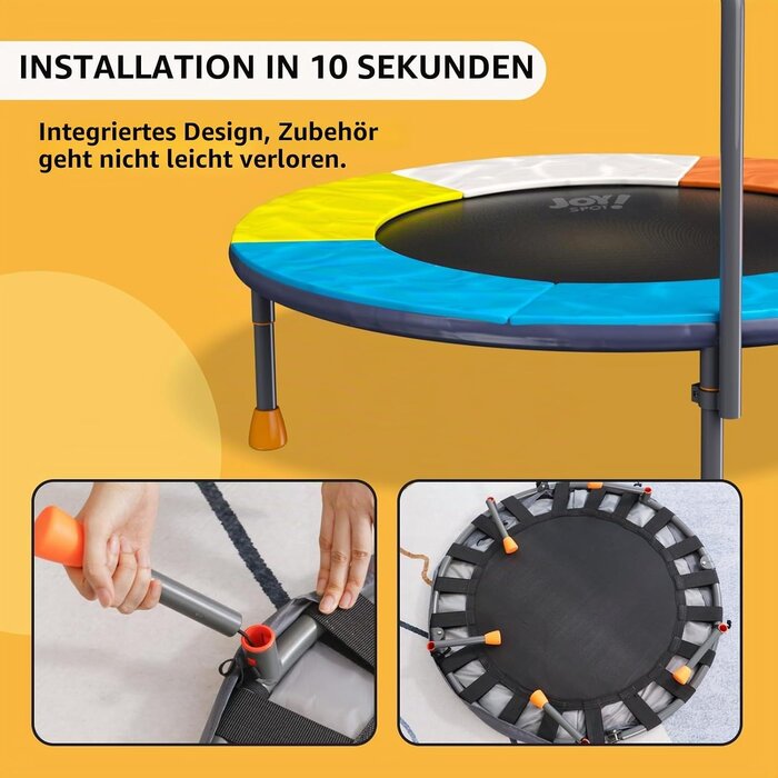 Kindertrampolin Ø 91 cm, faltbar, höhenverstellbar - bis zu 34% sparen!