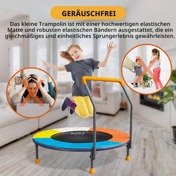 Kindertrampolin Ø 91 cm, faltbar, höhenverstellbar - bis zu 34% sparen!