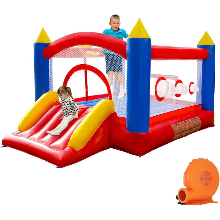 Hüpfburg mit Rutsche & Trampolin - XXL Spielspaß - bis zu 35% Rabatt!