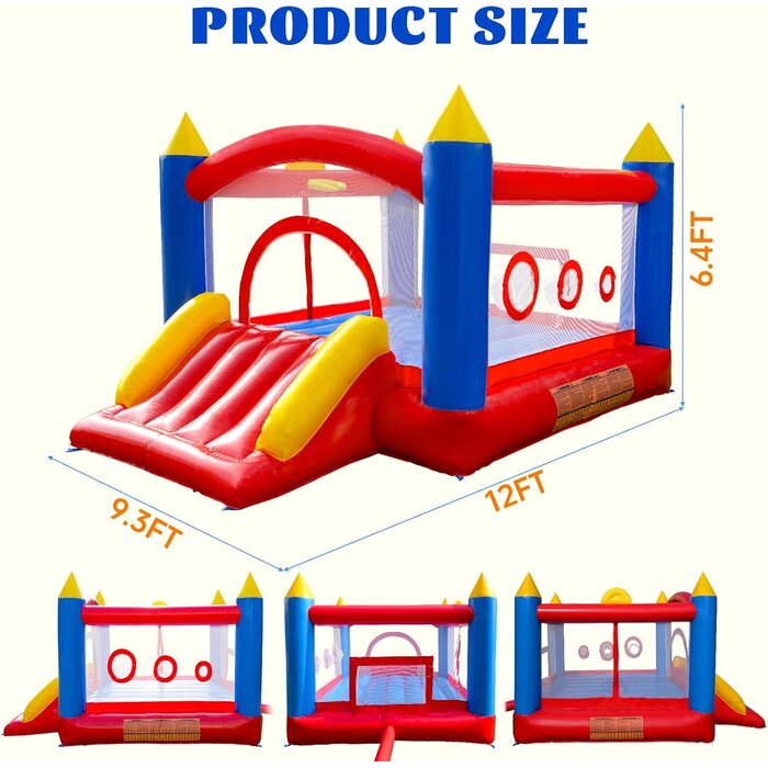 Hüpfburg mit Rutsche & Trampolin - XXL Spielspaß - bis zu 35% Rabatt!