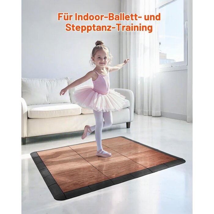 Mobiler Tanzboden, Eichenholz-Optik, 4,8 m², 52 Teile - bis zu 35% Rabatt