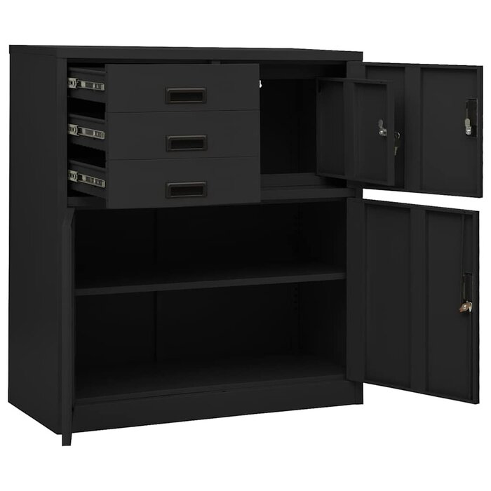 Robuster Stahlschrank in Anthrazit - Archivschrank - bis zu 30% Rabatt