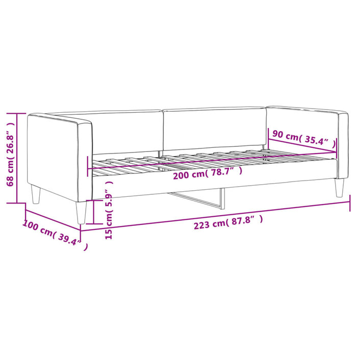 Vielseitiges Schlafsofa 90x200 cm Schwarz - Bis zu 32% günstiger