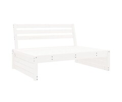 Vidaxl Garten-Mittelsofa Kiefer Weiß 120x80cm - 60% Rabatt