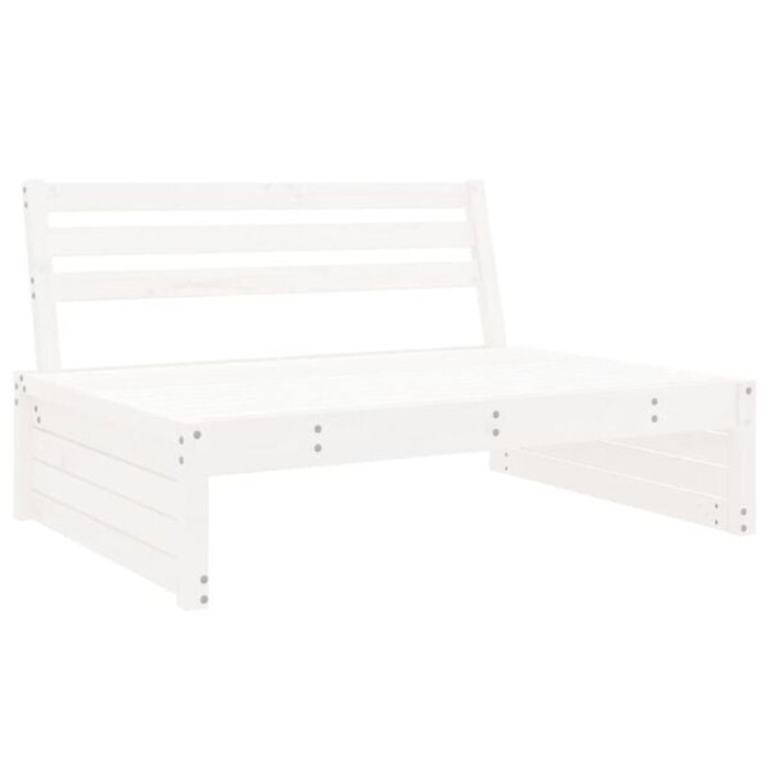 Garten-Mittelsofa 120x80 cm Kiefer Weiß - jetzt bis zu 35% Rabatt sparen