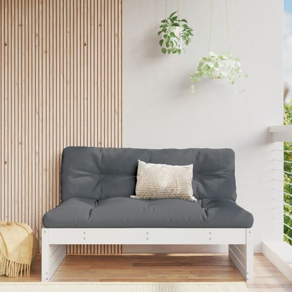 Garten-Mittelsofa 120x80 cm Kiefer Weiß - jetzt bis zu 35% Rabatt sparen