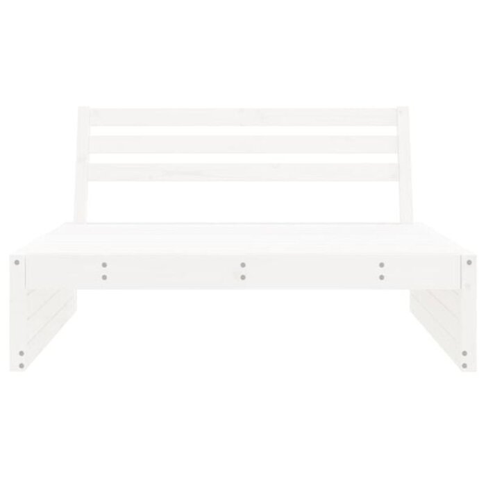Garten-Mittelsofa 120x80 cm Kiefer Weiß - jetzt bis zu 35% Rabatt sparen