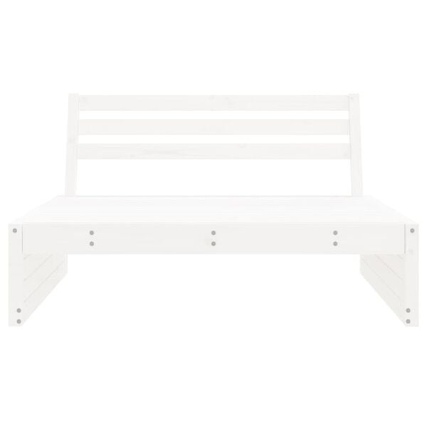 Garten-Mittelsofa 120x80 cm Kiefer Weiß - jetzt bis zu 35% Rabatt sparen