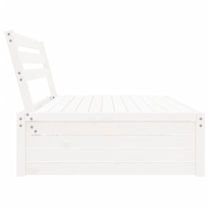 Garten-Mittelsofa 120x80 cm Kiefer Weiß - jetzt bis zu 35% Rabatt sparen