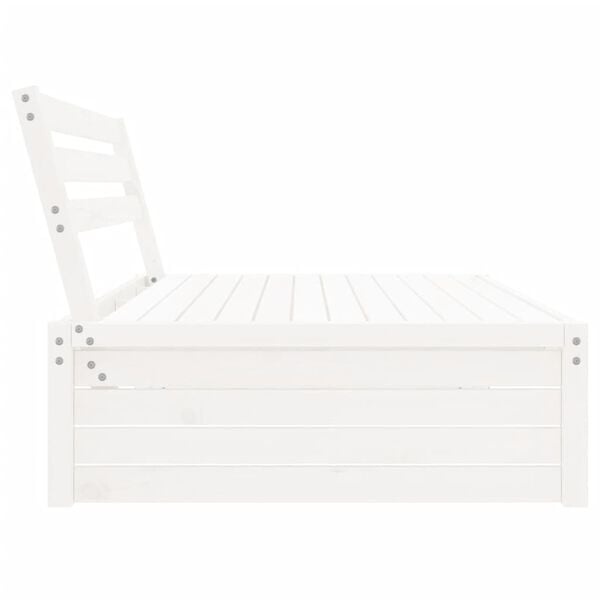 Garten-Mittelsofa 120x80 cm Kiefer Weiß - jetzt bis zu 35% Rabatt sparen
