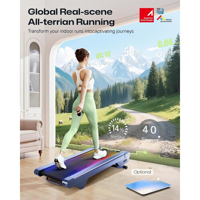 Walking Pad Laufband mit Steigung & App-Funktion - bis zu 30% Rabatt