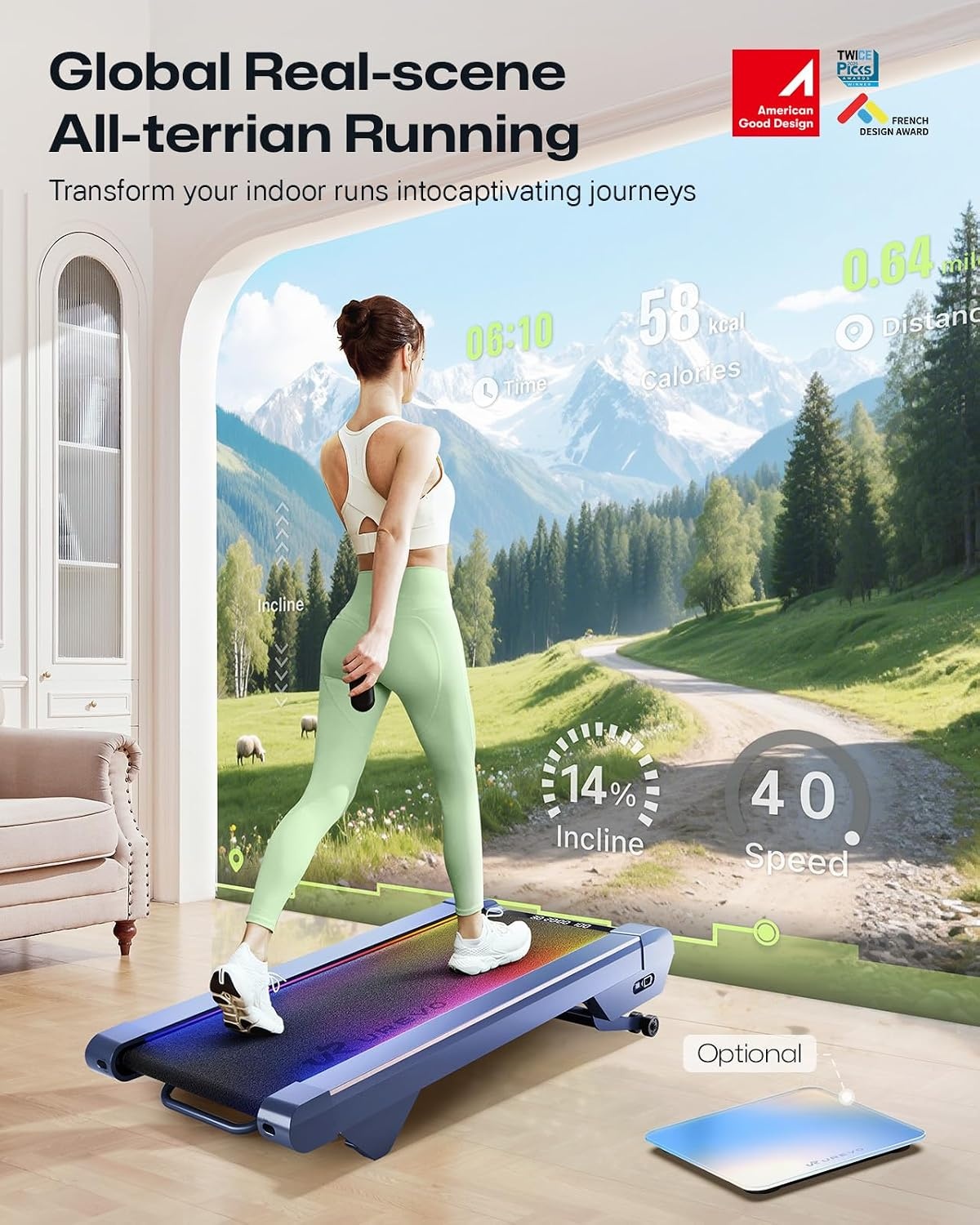 Walking Pad Laufband mit Steigung & App-Funktion - bis zu 30% Rabatt