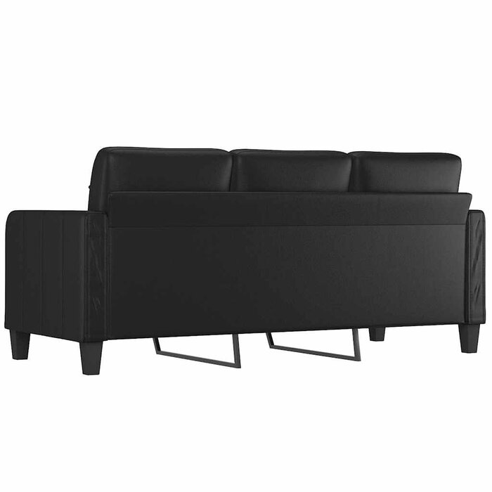 Vidaxl 3-Sitzer Sofa 180 cm Kunstleder Schwarz - jetzt bis zu 38% Rabatt