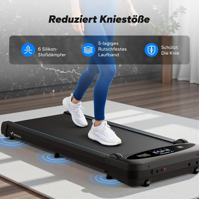Kompaktes Walking Pad - Laufband bis 12 km/h - Schwarz - bis zu 30% Rabatt