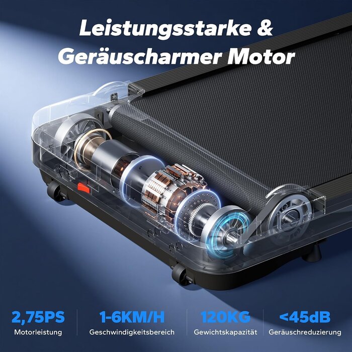 Kompaktes Walking Pad - Laufband bis 12 km/h - Schwarz - bis zu 30% Rabatt