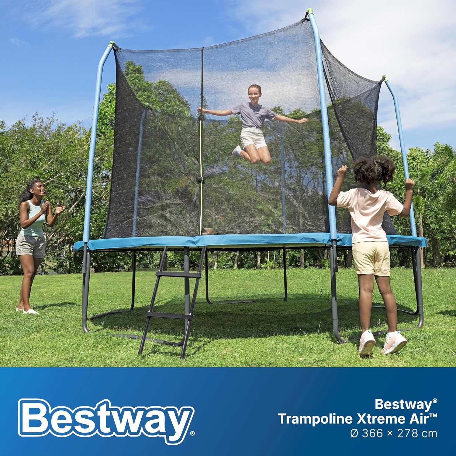 Großes Outdoor-Trampolin 3,66 m - Schwarz - Bis zu 30% Rabatt
