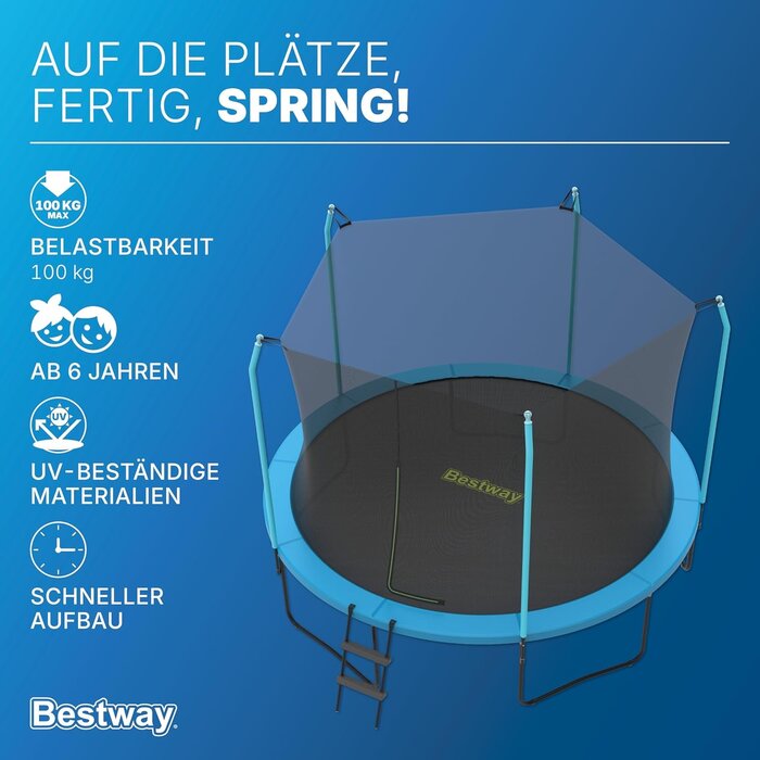 Großes Outdoor-Trampolin 3,66 m - Schwarz - Bis zu 30% Rabatt