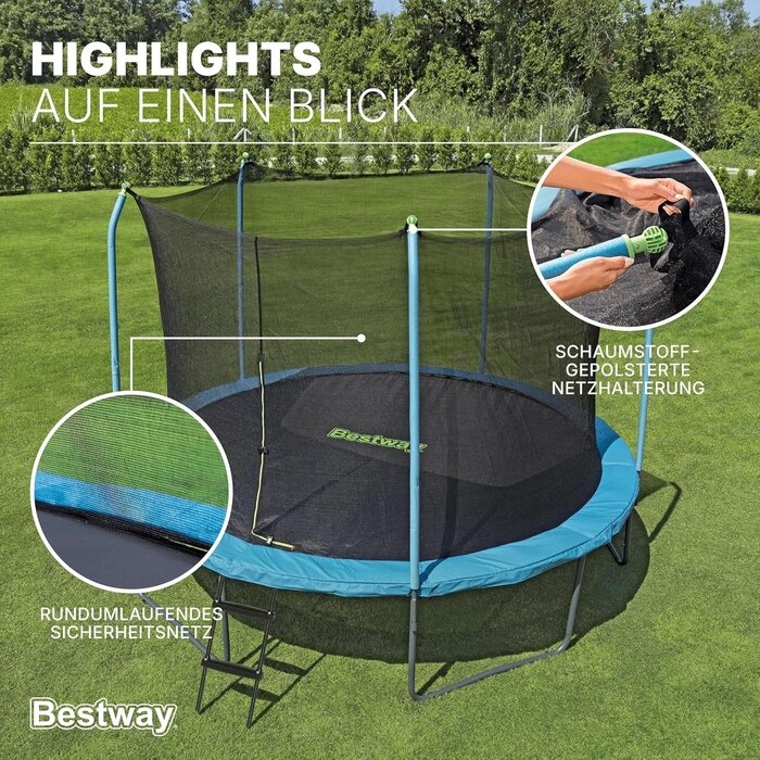 Großes Outdoor-Trampolin 3,66 m - Schwarz - Bis zu 30% Rabatt