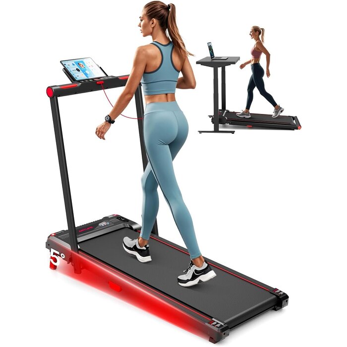 Faltbares Laufband in Rot, 150kg Tragkraft - Sparen Sie bis zu 35% im Outlet