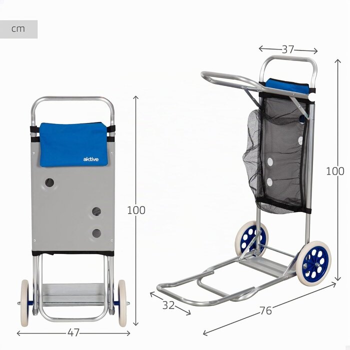 Klappbarer Strandwagen & Tisch 2-in-1 - Jetzt bis zu 34% Rabatt sichern