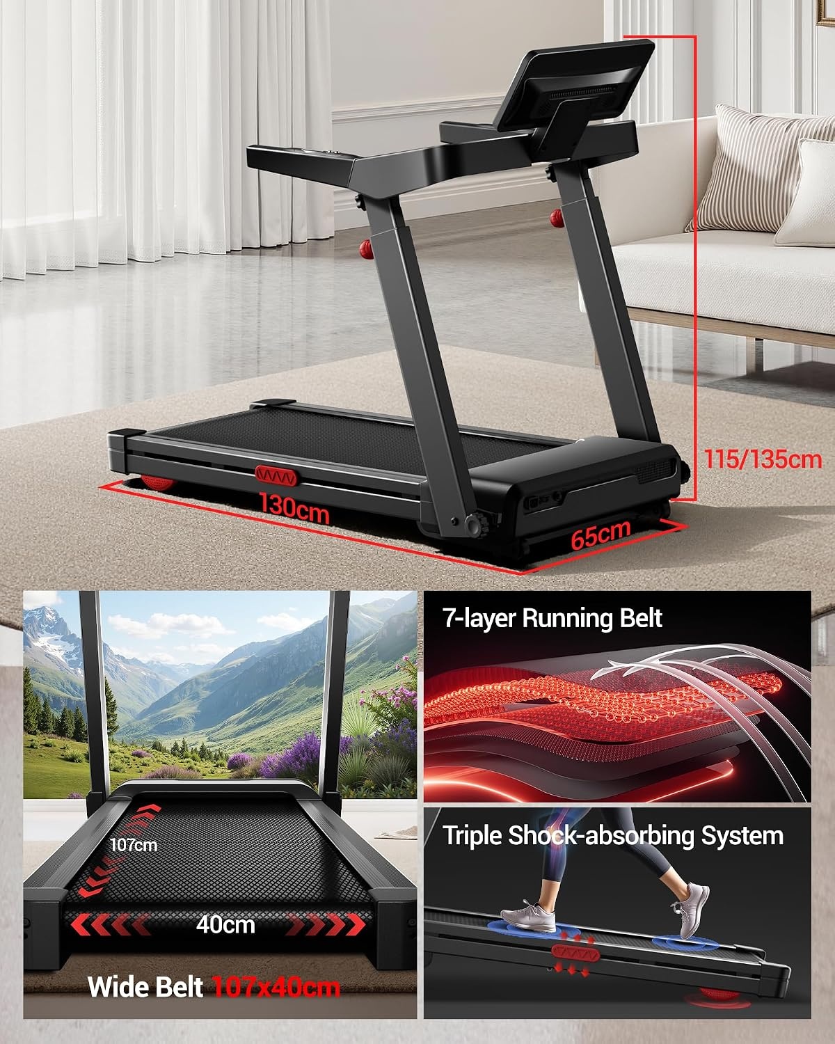Klappbares 3-PS-Laufband bis 14 km/h - Jetzt bis zu 35% Rabatt sichern!