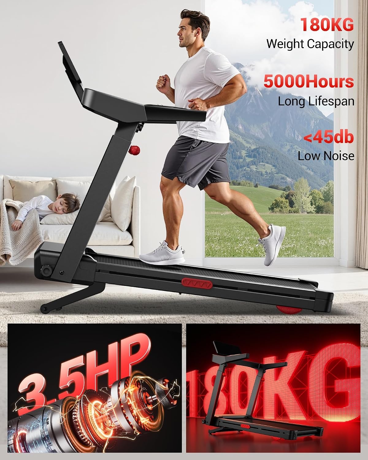 Klappbares 3-PS-Laufband bis 14 km/h - Jetzt bis zu 35% Rabatt sichern!