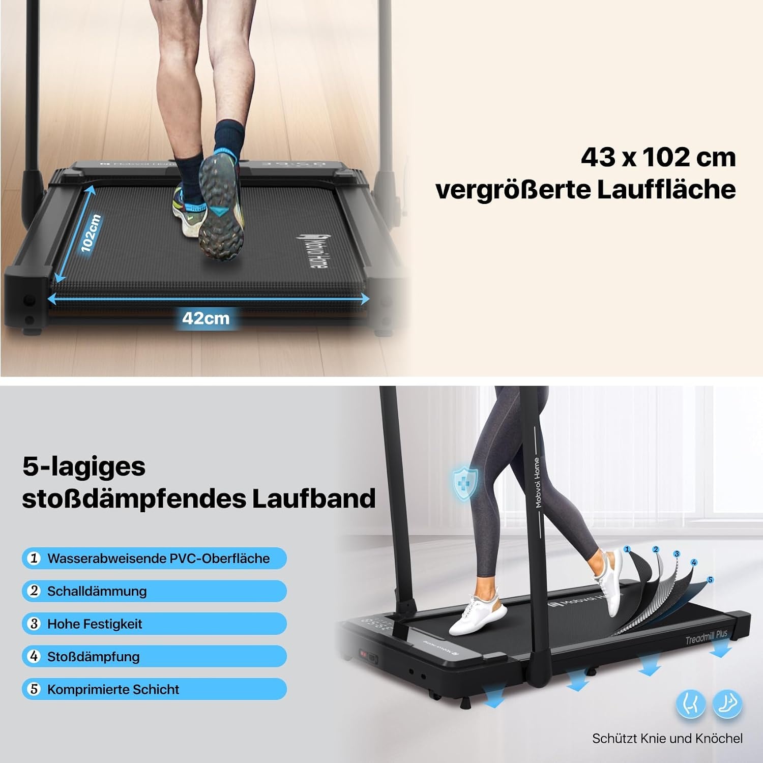 Klappbares 2,5 PS Laufband - bis zu 35 % Rabatt auf Outlet-Ware