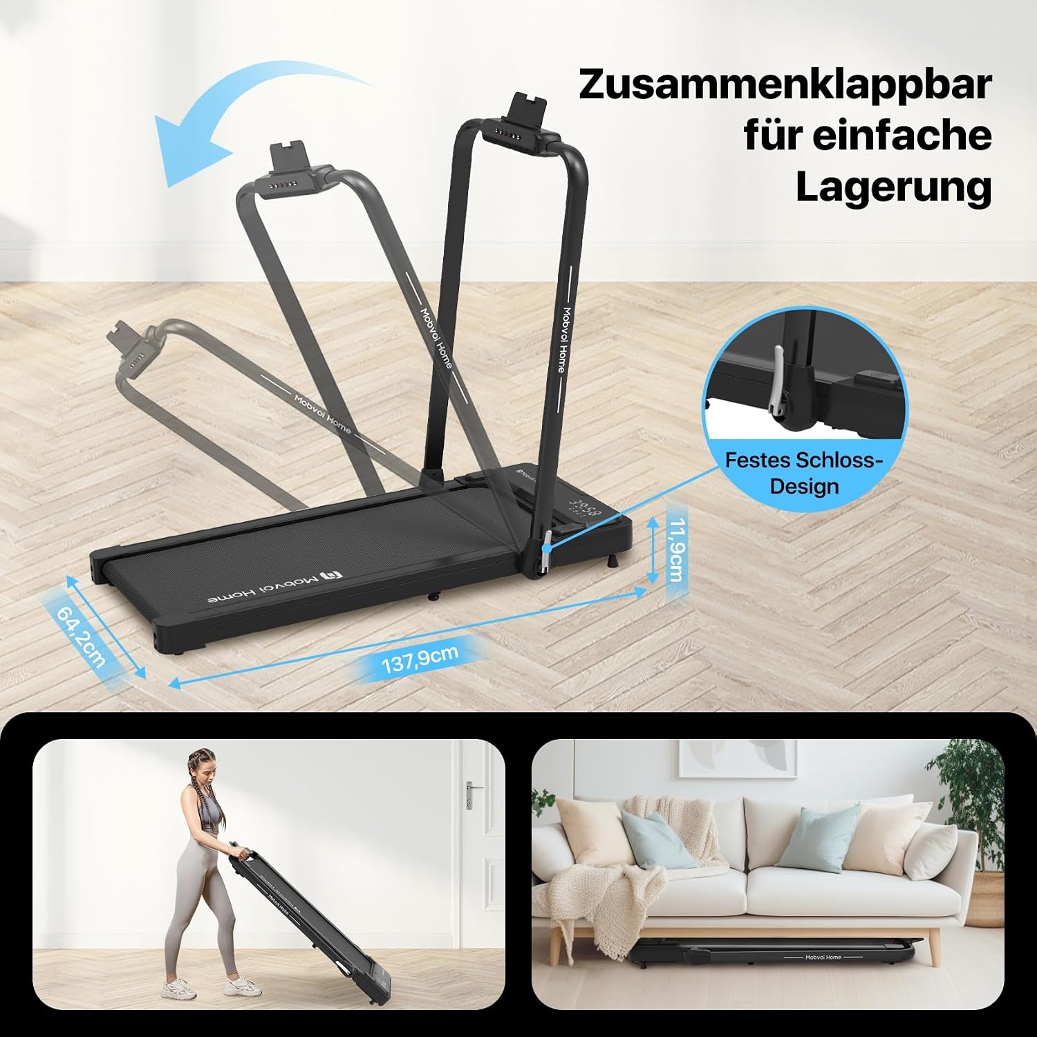 Klappbares 2,5 PS Laufband - bis zu 35 % Rabatt auf Outlet-Ware