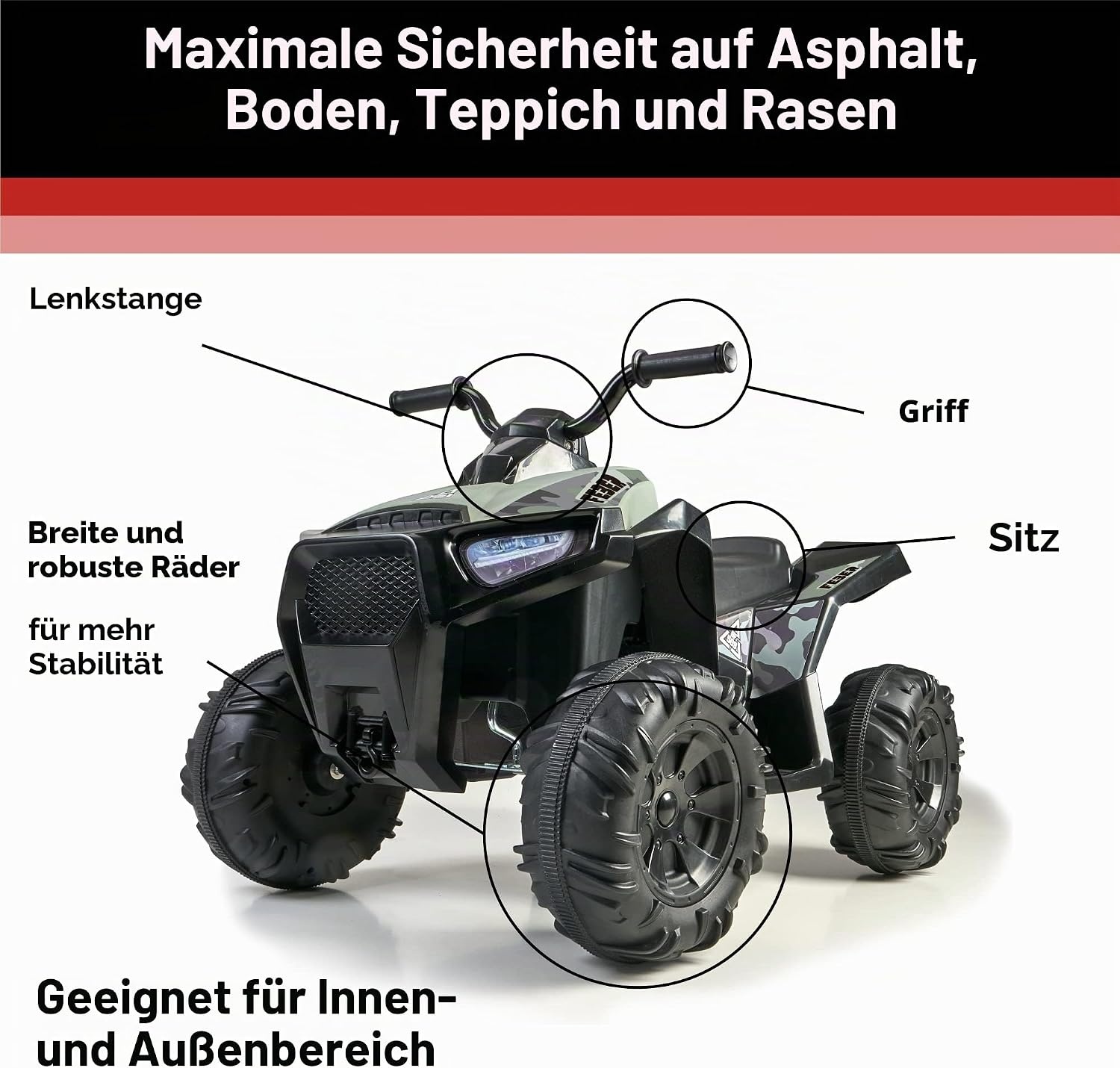 Elektro-Quad für Kinder, 12V Fahrzeug, bis zu 35% Rabatt