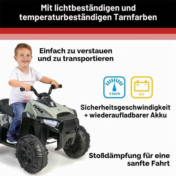 Elektro-Quad für Kinder, 12V Fahrzeug, bis zu 35% Rabatt