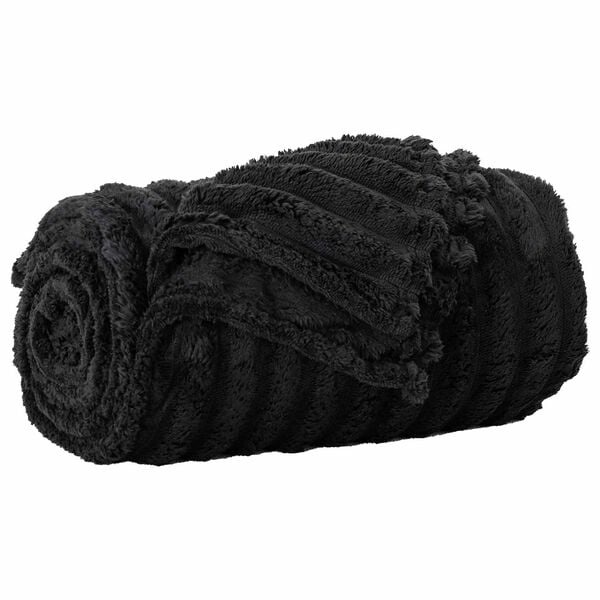 Kuschelige Fleece-Wohndecke, Schwarz, 150x130cm - bis zu 31% Rabatt