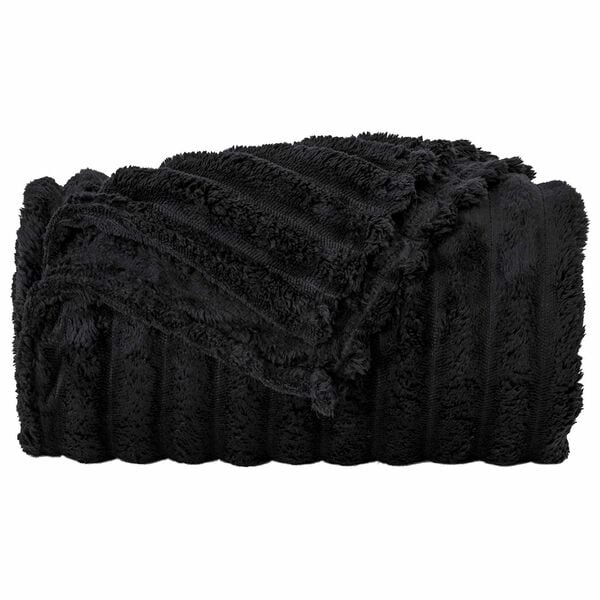 Kuschelige Fleece-Wohndecke, Schwarz, 150x130cm - bis zu 31% Rabatt