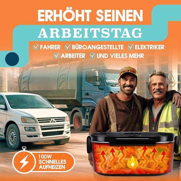 Elektrische Lunchbox 1,5L, 100W, beheizbar - bis zu 32% günstiger