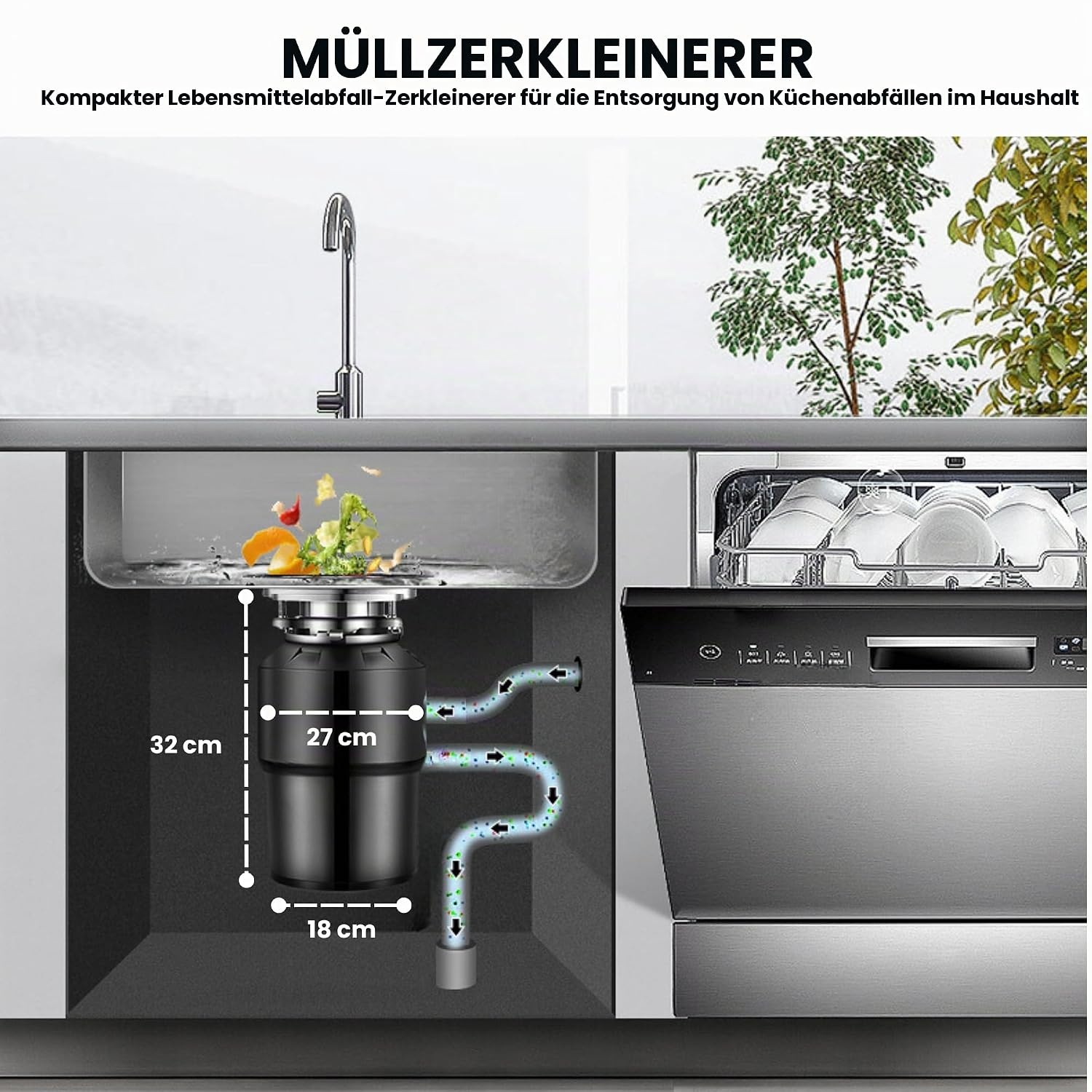 Küchen-Speiseresteentsorger Edelstahl 1,4L - bis zu 35% Rabatt