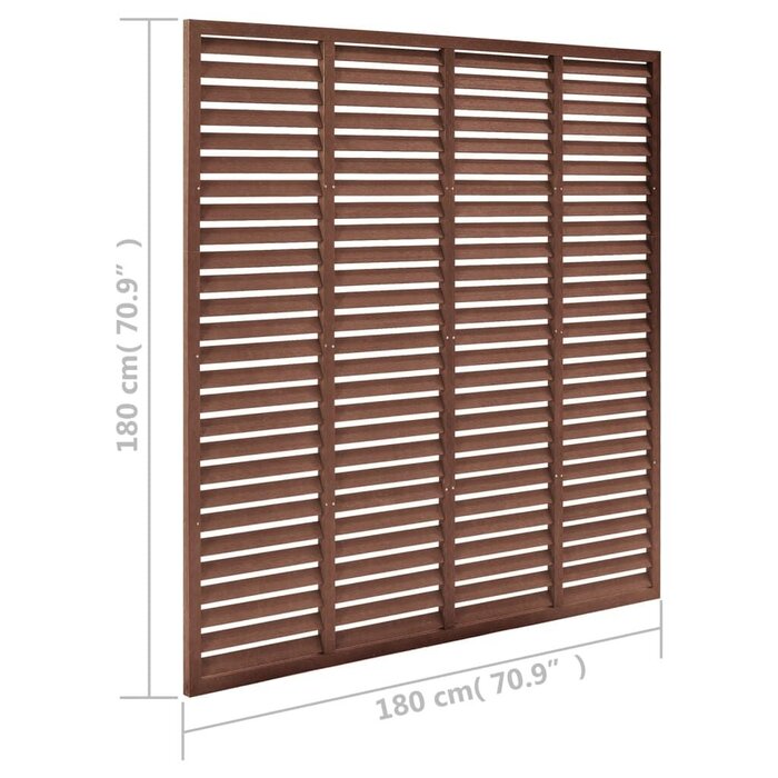WPC-Sichtschutzzaun 180x180 cm in Braun - bis zu 35% Rabatt