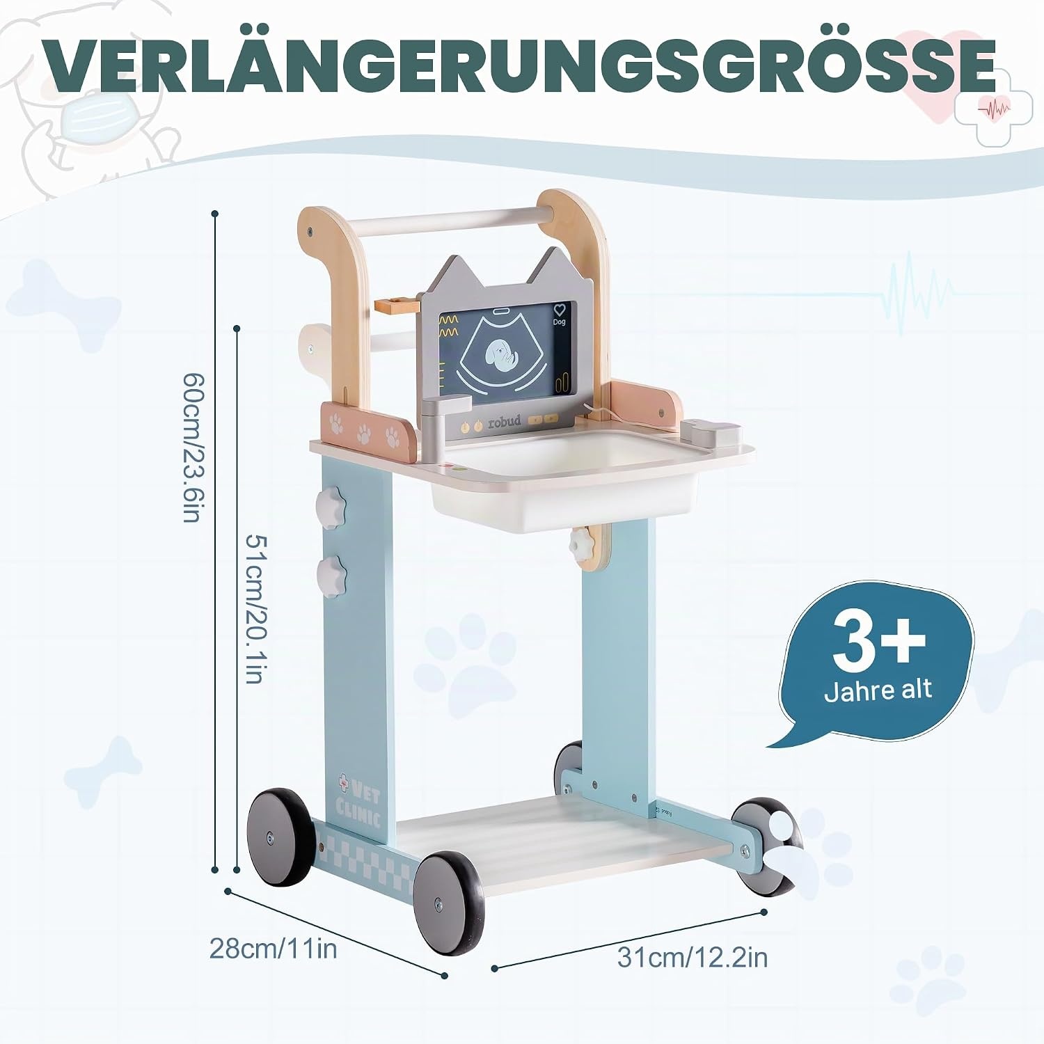 Arztkoffer mit Trolley für Kinder - Holz-Spielset - bis zu 29% Rabatt