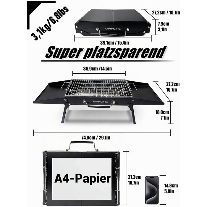 Klappbarer Holzkohlegrill für Outdoor-Fans - bis zu 33% günstiger