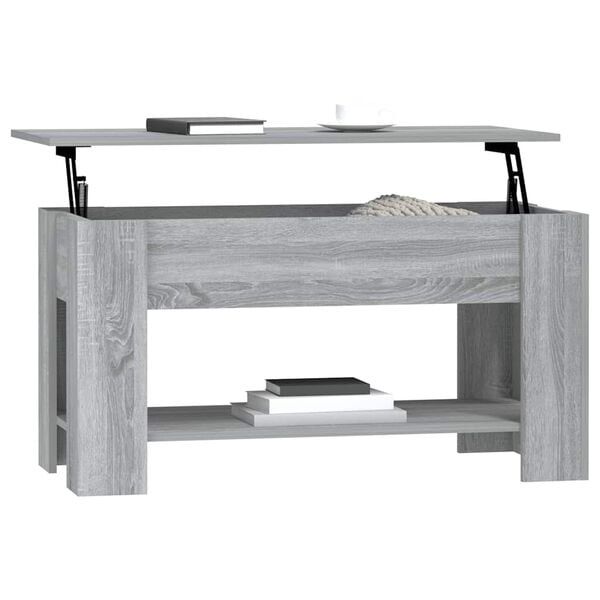 Funktioneller Couchtisch mit Lift-Top, Sonoma-Eiche Grau - bis zu 35% Rabatt