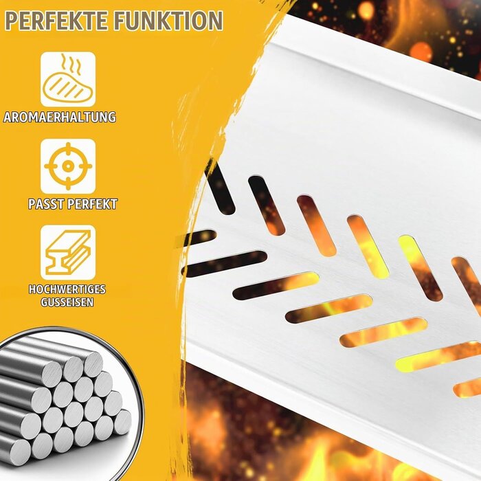 Edelstahl-Warmhalterost für Gasgrill 74,4 x 24 cm | Bis zu 31% Rabatt