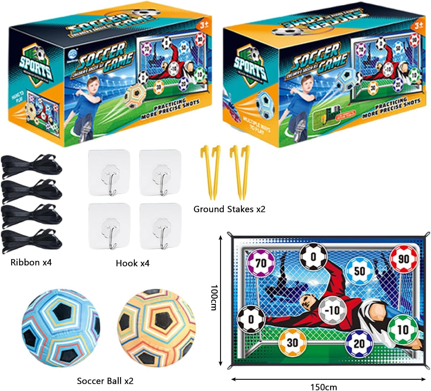 2-in-1 Fußball-Spielset für Kinder: Tor & Wurfspiel - bis zu 27% sparen