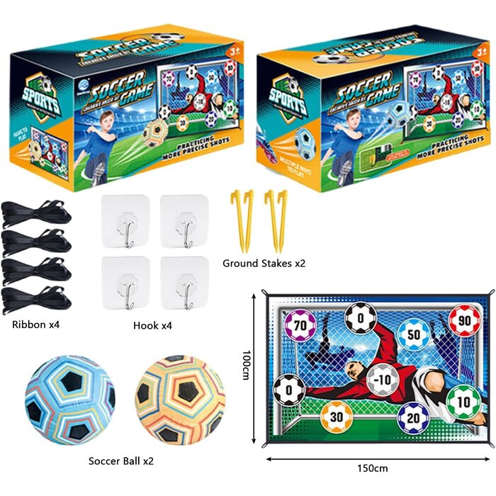 2-in-1 Fußball-Spielset für Kinder: Tor & Wurfspiel - bis zu 27% sparen