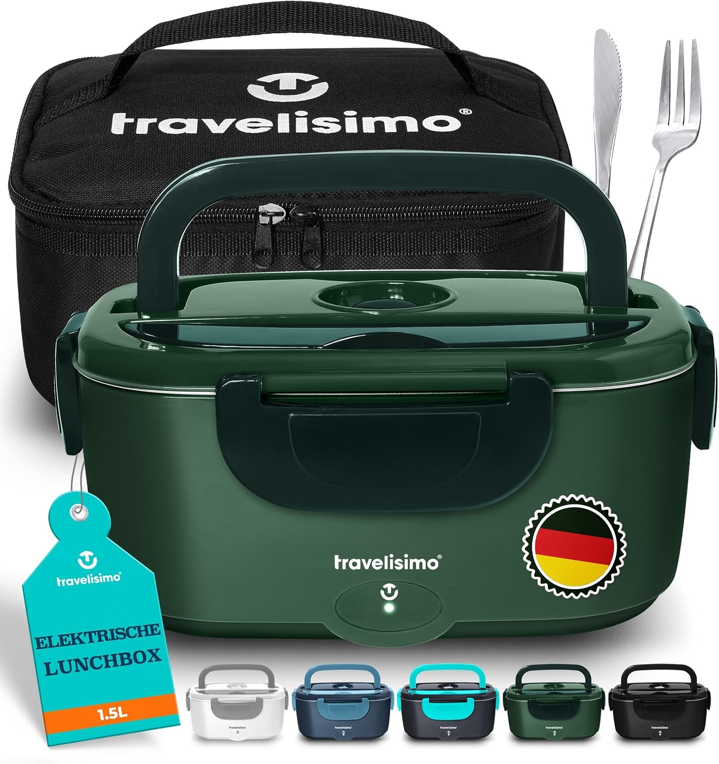 Elektrische Lunchbox 1,5L, 100W - Vielseitig für Auto & Büro - bis zu 32% Rabatt