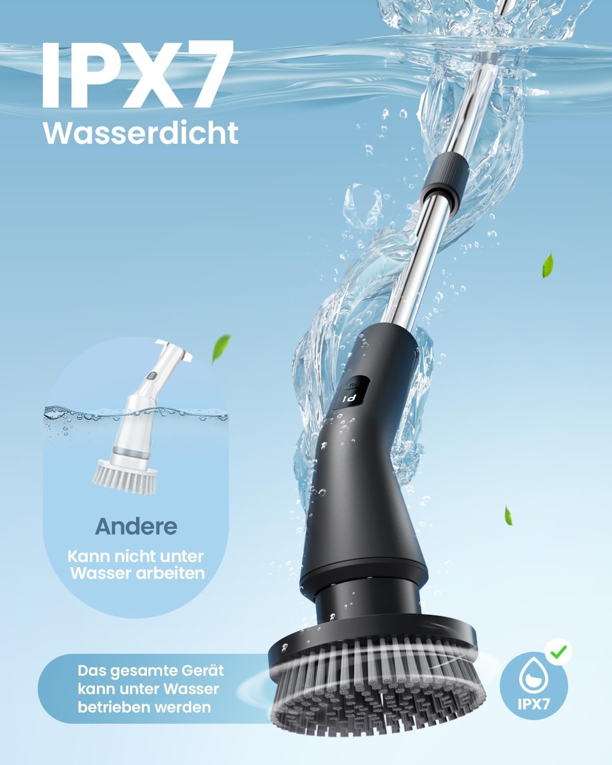 Elektrische Reinigungsbürste mit 7 Aufsätzen - Jetzt bis zu 33% sparen
