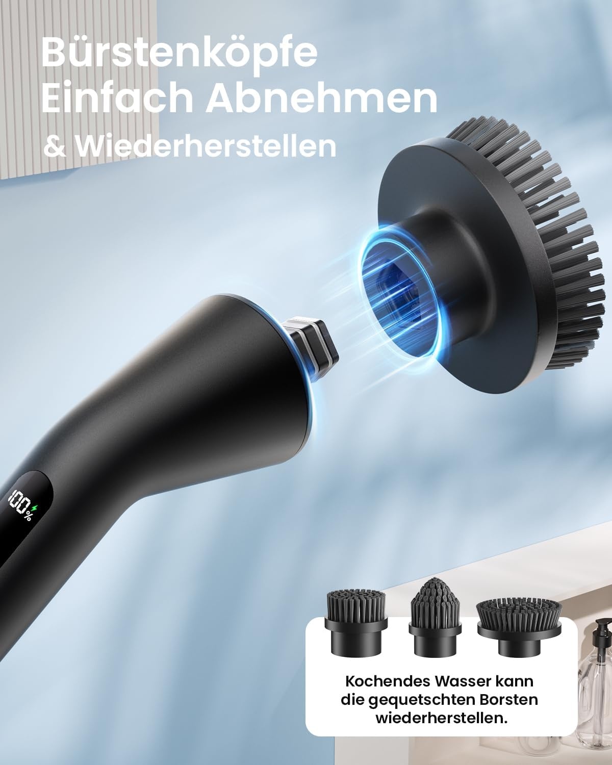 Elektrische Reinigungsbürste mit 7 Aufsätzen - Jetzt bis zu 33% sparen