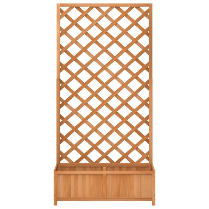 Pflanzkasten mit Rankgitter aus Fichtenholz - 90x35x180 cm, bis zu 34% Rabatt