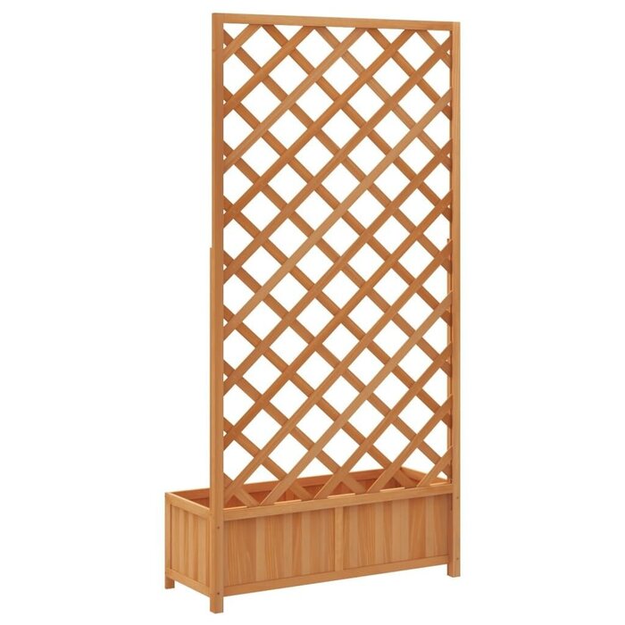 Pflanzkasten mit Rankgitter aus Fichtenholz - 90x35x180 cm, bis zu 34% Rabatt