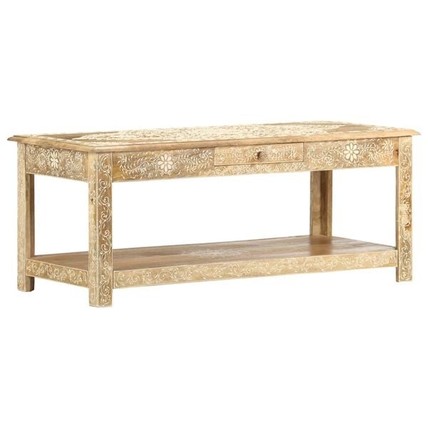 Vidaxl Handbemalter Couchtisch aus massivem Mangoholz - bis zu 35% Rabatt