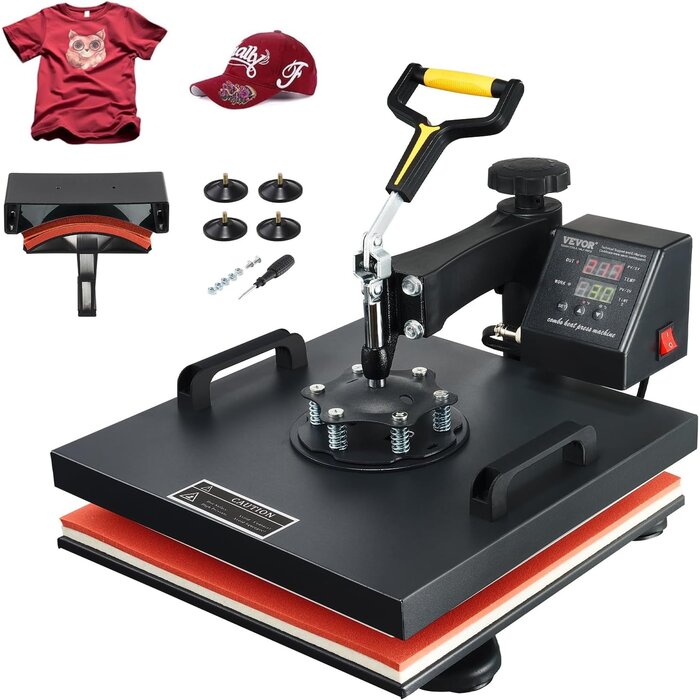 2-in-1 Transferpresse 38x38cm, 1500W für Textilien - Jetzt bis zu 35% Rabatt